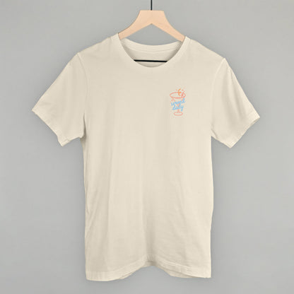 Served Daily Martini graphic tee in Natural