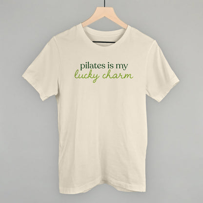 Pilates Is My Lucky Charm St. Patrick's Day graphic tee in Natural