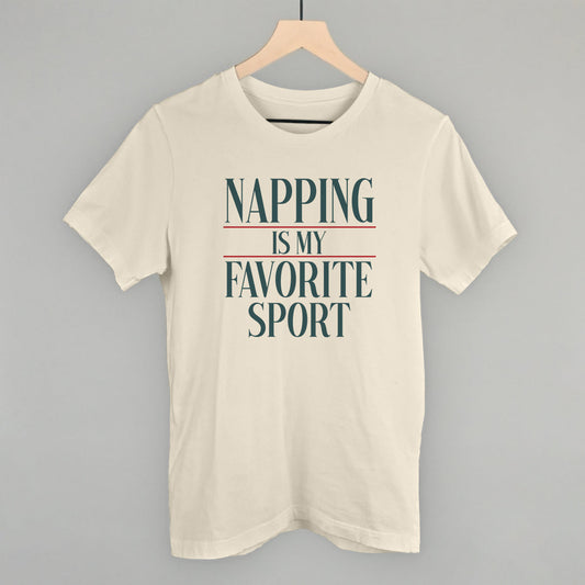 Napping Is My Favorite Sport graphic tee in Natural