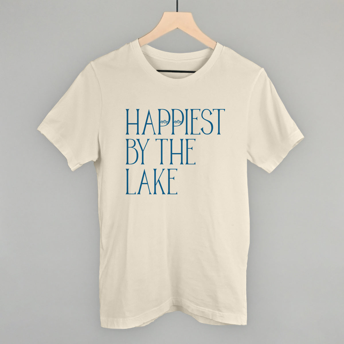 Happiest By The Lake graphic tee in Natural
