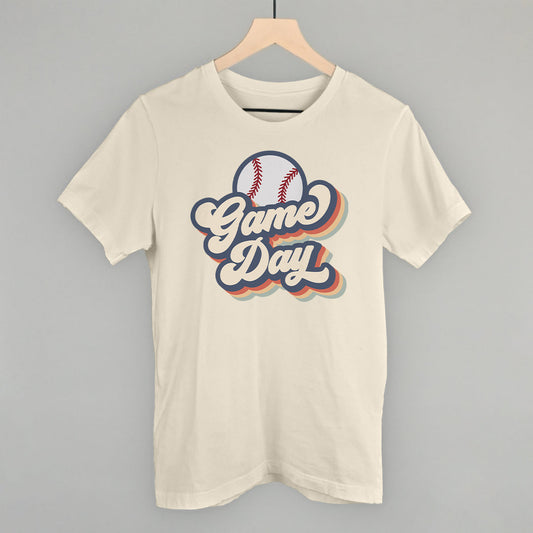 Game Day Baseball Groovy Funny T-Shirt in Natural – Ivy + Cloth
