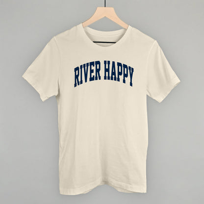 River Happy graphic tee in Natural