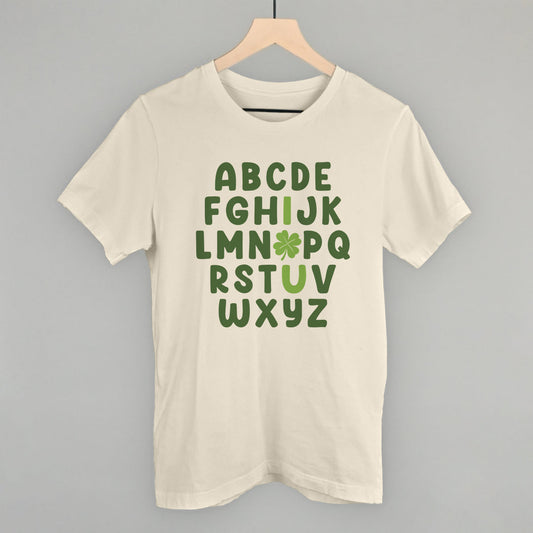 I Love You Clover Alphabet Funny T-Shirt in Natural – Ivy + Cloth
