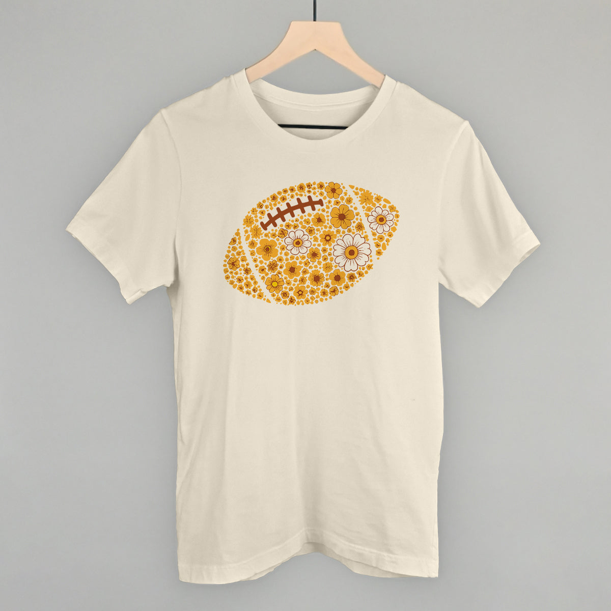 Floral Football Yellow Funny T-Shirt in Natural – Ivy + Cloth