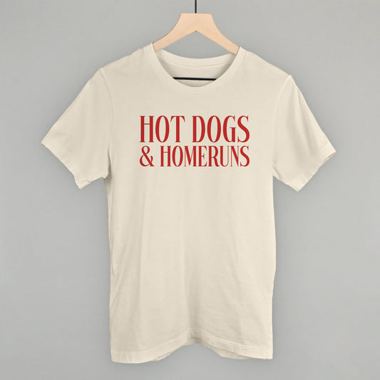 Hot Dogs & Homeruns Baseball graphic tee in Natural