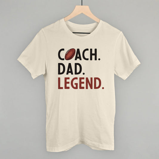 Coach Dad Legend Football graphic tee in Natural