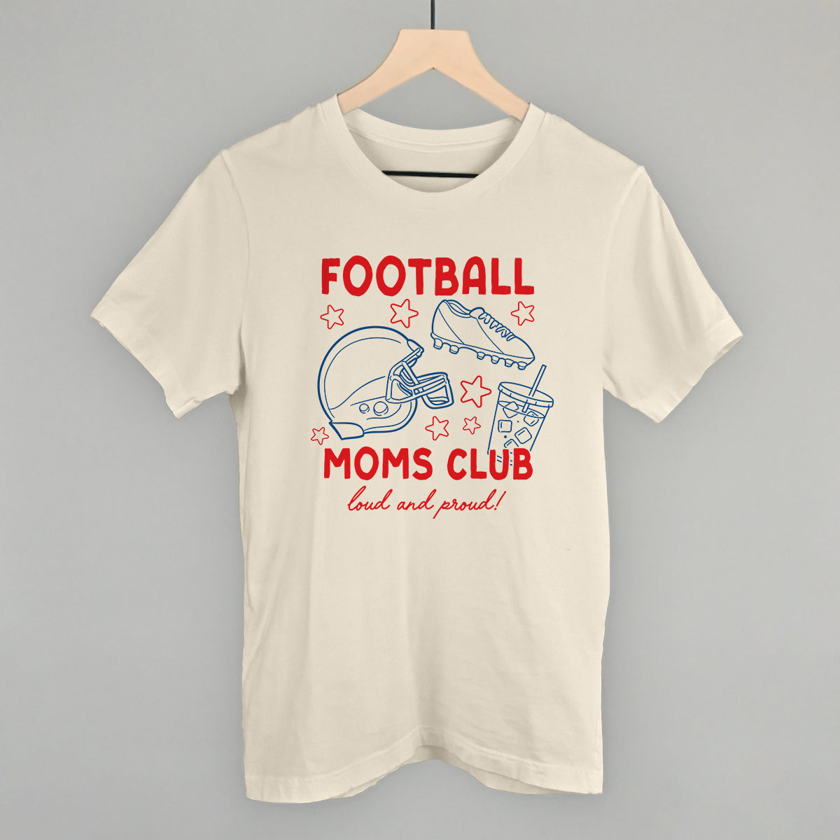 Football Moms Club Doodle Funny T-Shirt in Natural – Ivy + Cloth