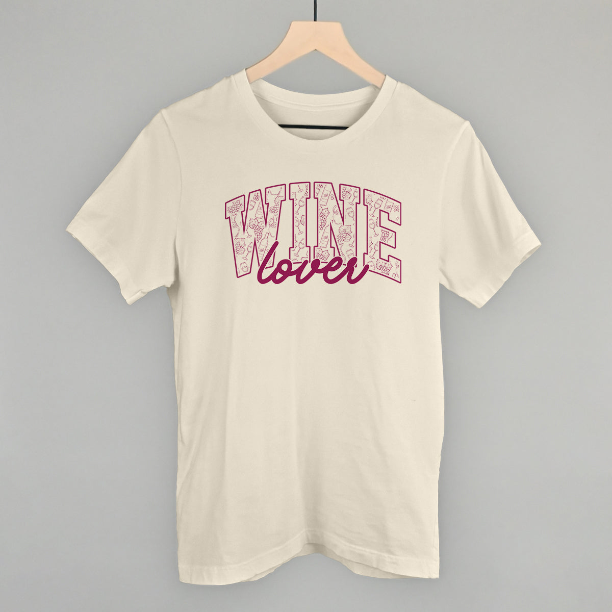 Wine Lover graphic tee in Natural