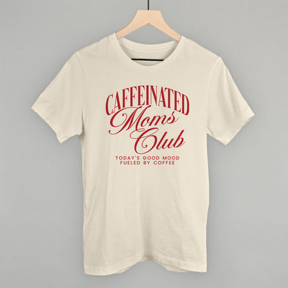 Caffeinated Moms Club graphic tee in Natural