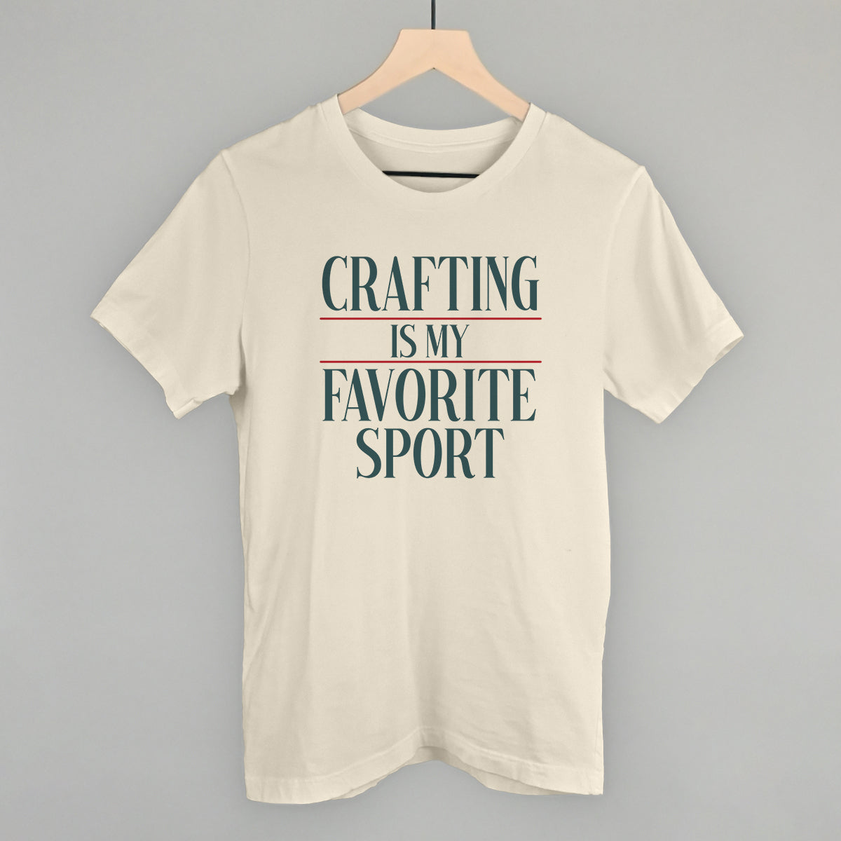 Crafting Is My Favorite Sport graphic tee in Natural