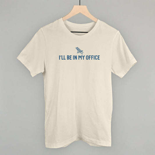 I'll Be In My Office Beach graphic tee in Natural