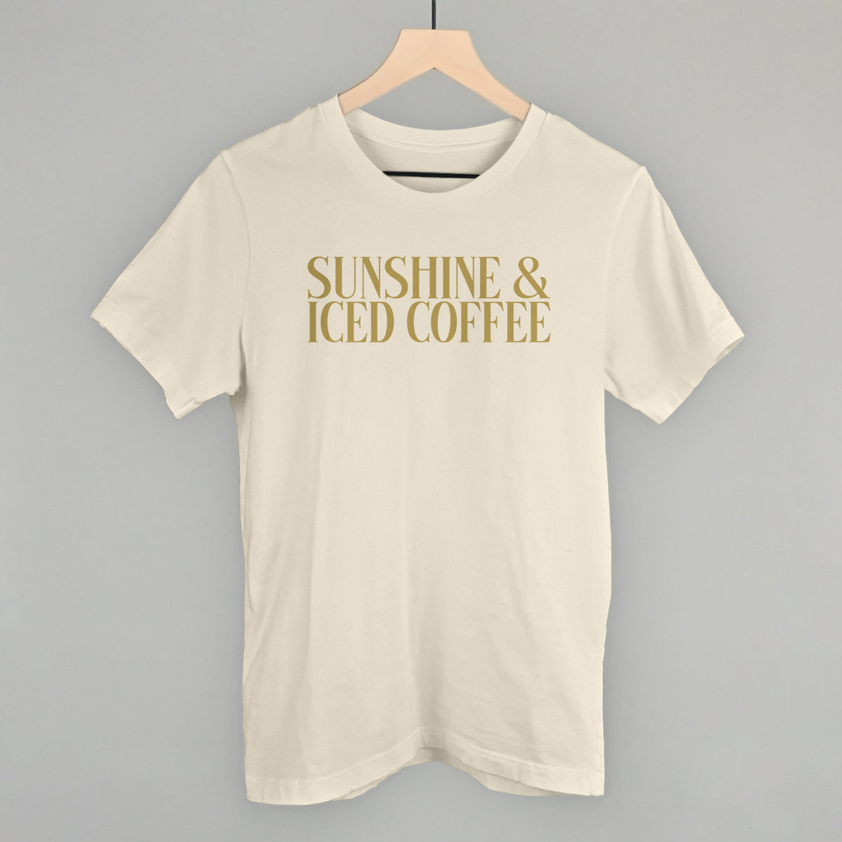 Sunshine & Iced Coffee graphic tee in Natural