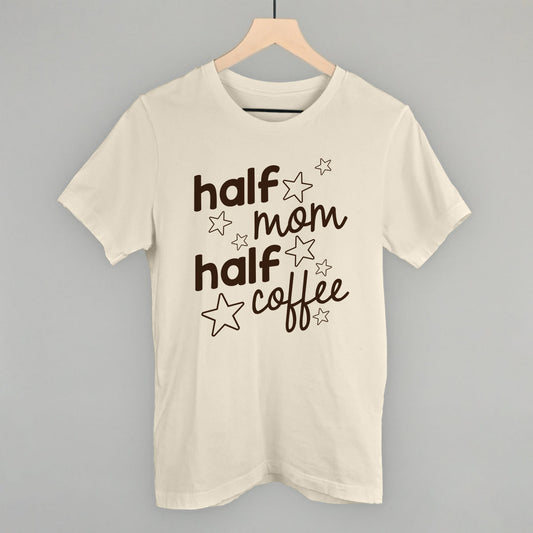 Half Mom Half Coffee Stars Funny T-Shirt in Natural – Ivy + Cloth