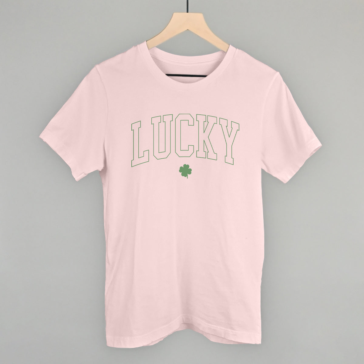 Lucky Clover (Collegiate) Funny T-Shirt in Soft Pink – Ivy + Cloth