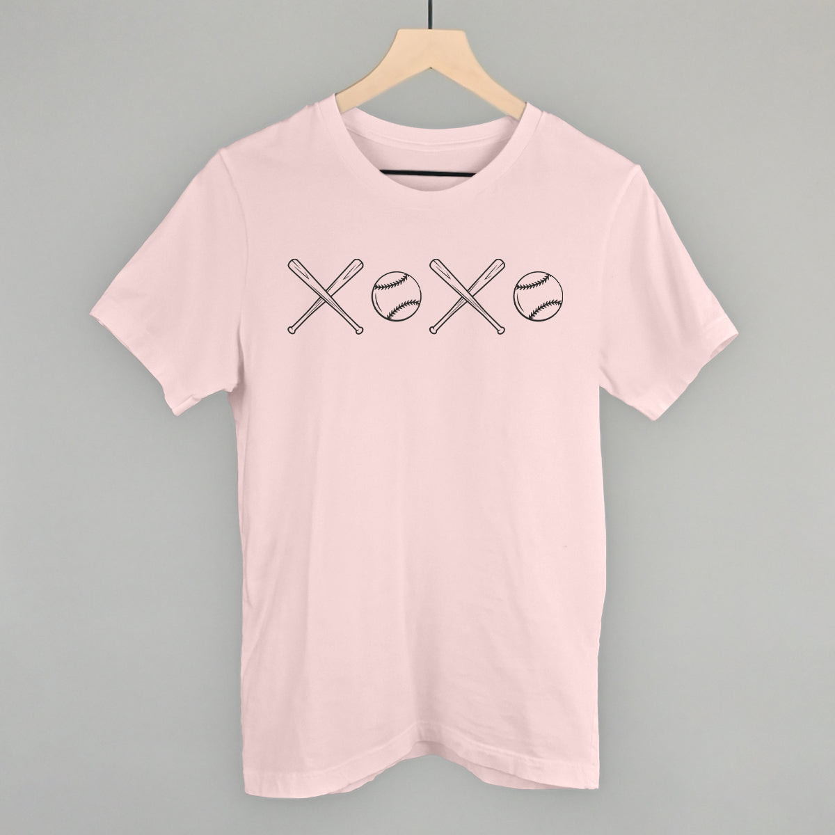 XOXO (Baseball) Funny T-Shirt in Soft Pink – Ivy + Cloth