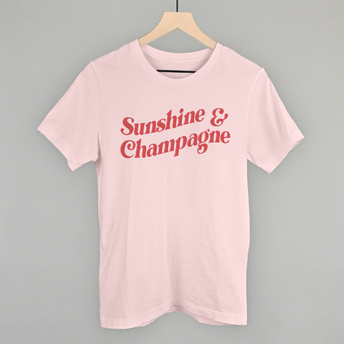 Sunshine And Champagne Funny T-Shirt in Soft Pink – Ivy + Cloth