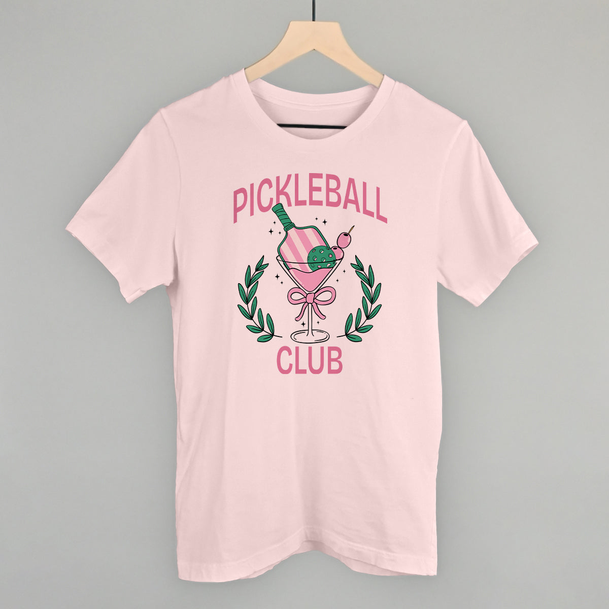 Pickleball Club Martini Funny T-Shirt in Soft Pink – Ivy + Cloth
