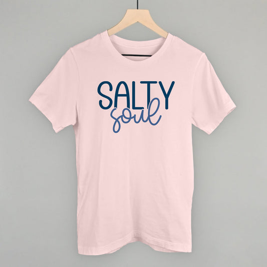 Salty Soul Beach graphic tee in Soft Pink