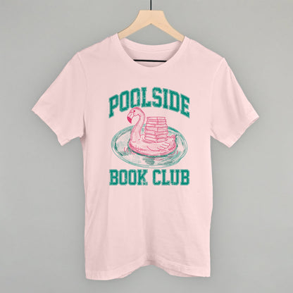 Poolside Book Club (Pink + Teal) Funny T-Shirt in Soft Pink – Ivy + Cloth