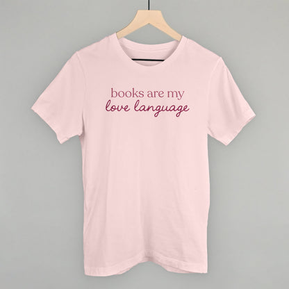 Books Are My Love Language graphic tee in Soft Pink