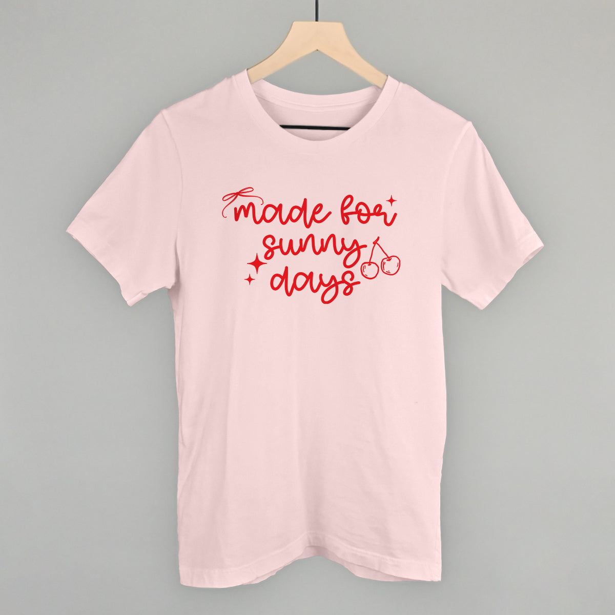 Made For Sunny Days Summer graphic tee in Soft Pink