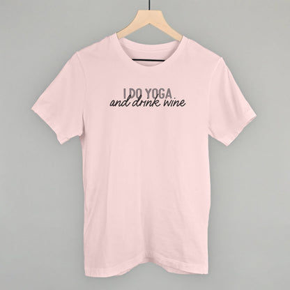 I Do Yoga And Drink Wine Funny T-Shirt in Soft Pink – Ivy + Cloth