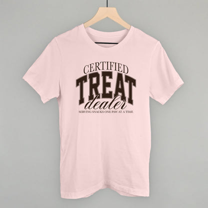 Certified Treat Dealer graphic tee in Soft Pink