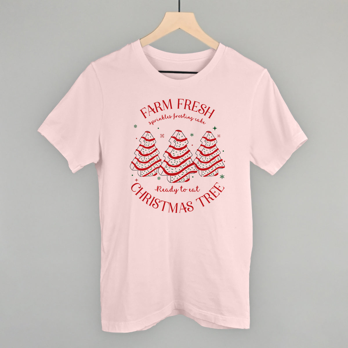 Farm Fresh Christmas Tree Cake Funny T-Shirt in Soft Pink – Ivy + Cloth
