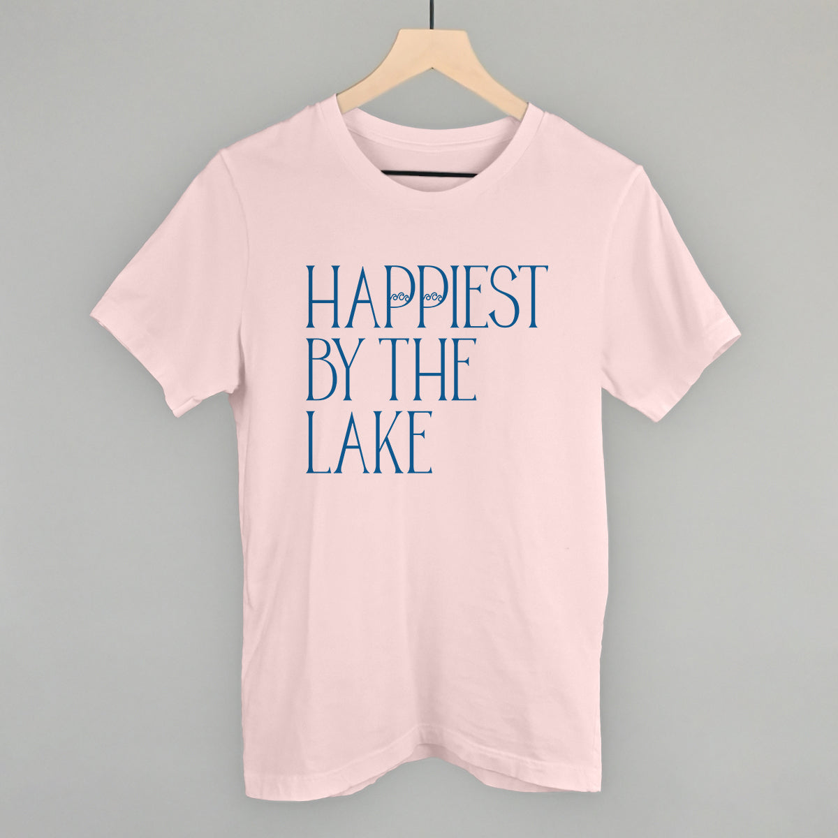 Happiest By The Lake graphic tee in Soft Pink