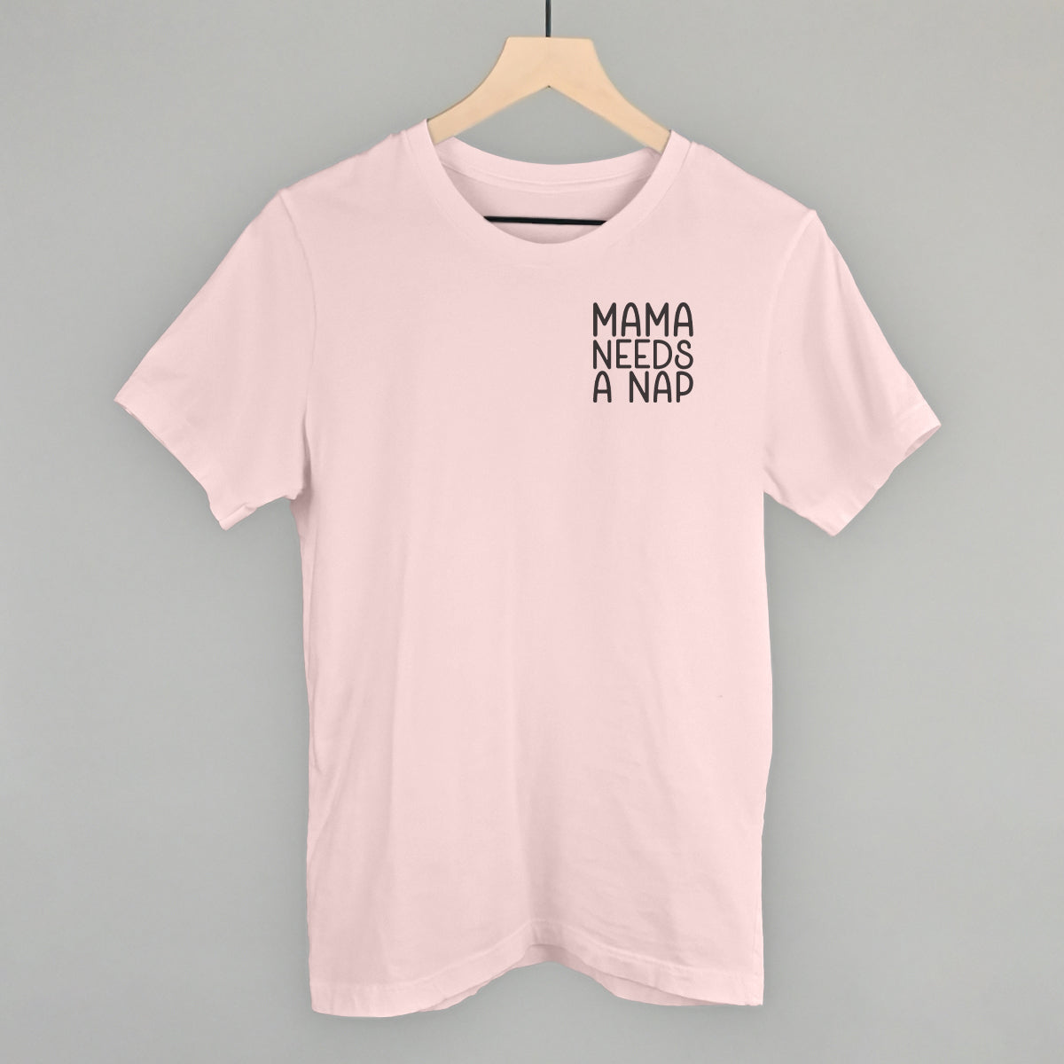 Mama Needs A Nap graphic tee in Soft Pink