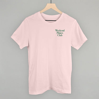 Weekend Pilates Club Minimalist graphic tee in Soft Pink