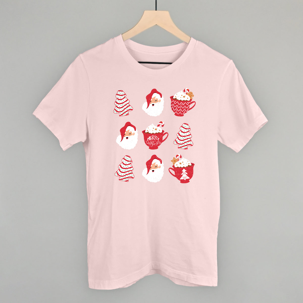 Christmas Tree Cake Santa Funny T-Shirt in Soft Pink – Ivy + Cloth