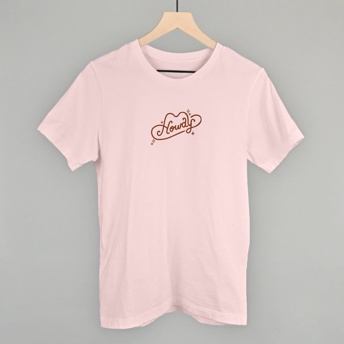 Howdy (Hat + Sparkles) Funny T-Shirt in Soft Pink – Ivy + Cloth