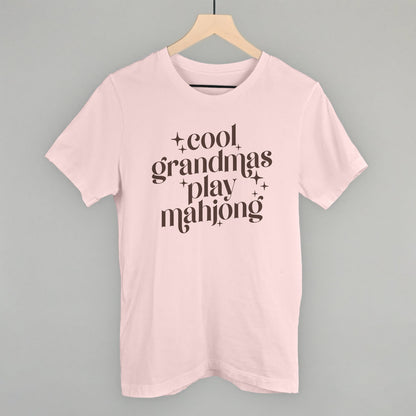 Cool Grandmas Play Mahjong graphic tee in Soft Pink
