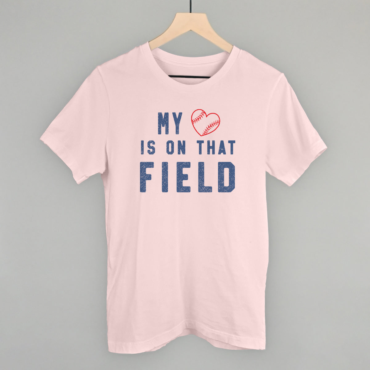 My Heart Is On That Field Funny T-Shirt in Soft Pink – Ivy + Cloth