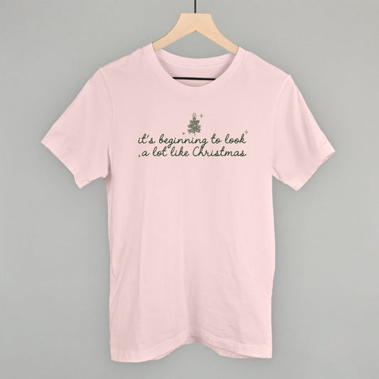 It's Beginning To Look A Lot Like Christmas (Green) Funny T-Shirt in Soft Pink – Ivy + Cloth