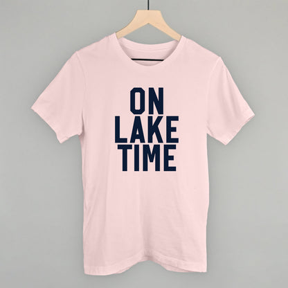 On Lake Time Block Letters Funny T-Shirt in Soft Pink – Ivy + Cloth