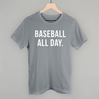 Baseball All Day Funny T-Shirt in Storm – Ivy + Cloth