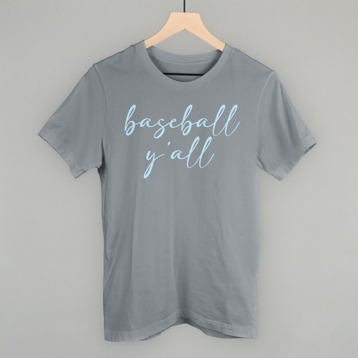 Baseball Y'all (Script) Funny T-Shirt in Storm – Ivy + Cloth