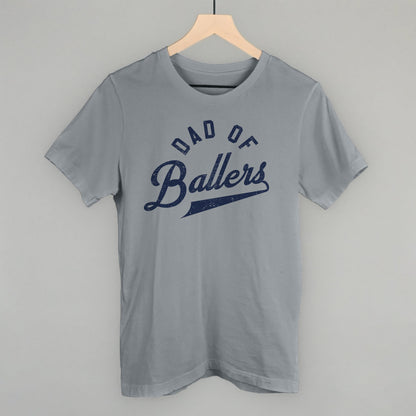 Dad of Ballers Arc Funny T-Shirt in Storm – Ivy + Cloth