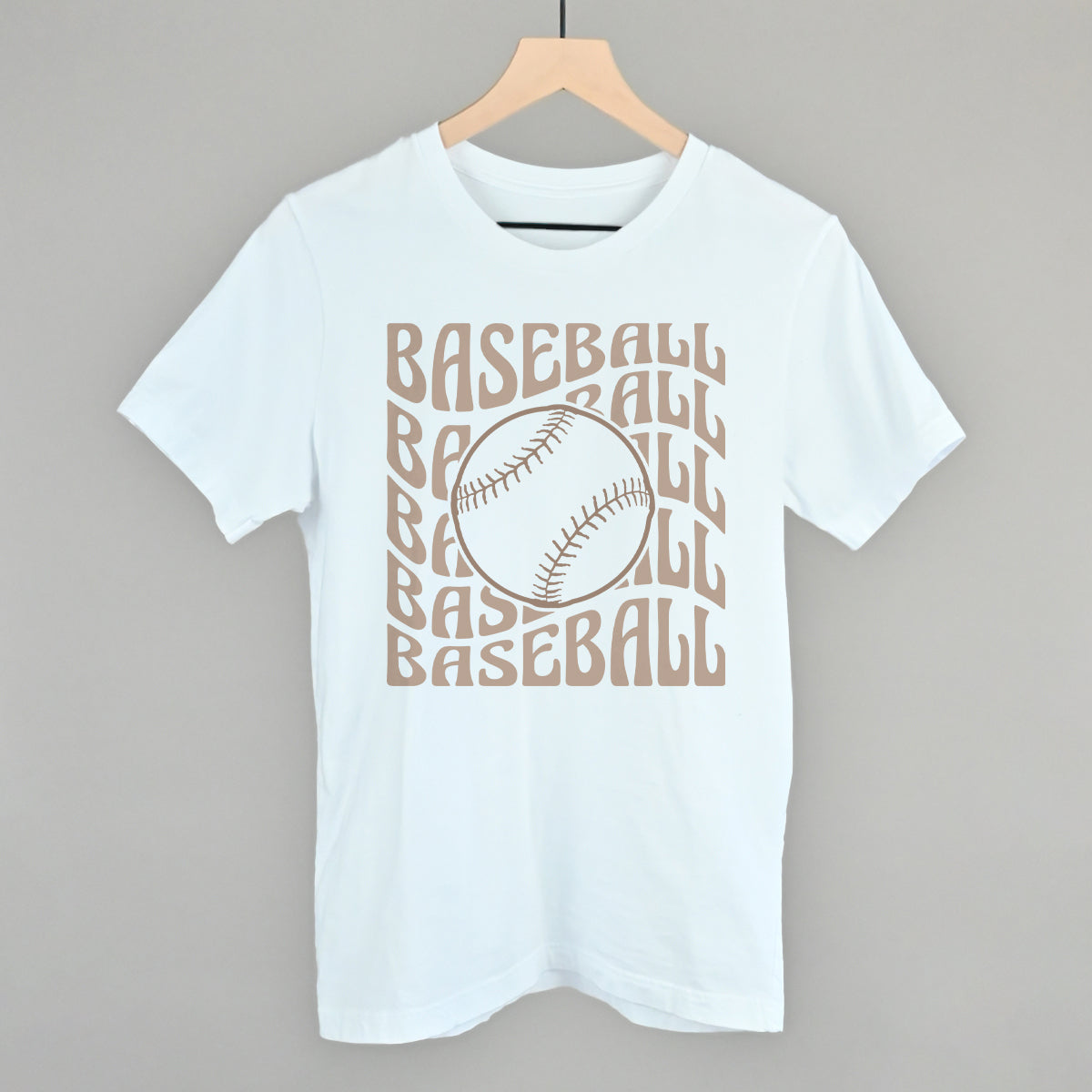 Baseball (Groovy Wave) Funny T-Shirt in White – Ivy + Cloth