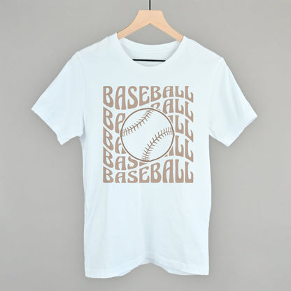 Baseball (Groovy Wave) Funny T-Shirt in White – Ivy + Cloth