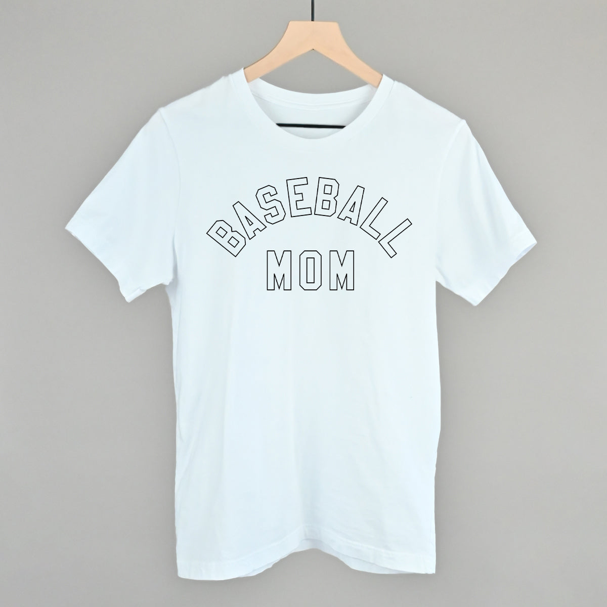 Baseball Mom (Collegiate) Funny T-Shirt in White – Ivy + Cloth