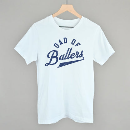 Dad of Ballers Arc Funny T-Shirt in White – Ivy + Cloth