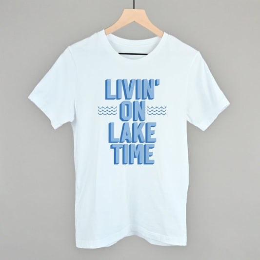 Livin' On Lake Time graphic tee in White