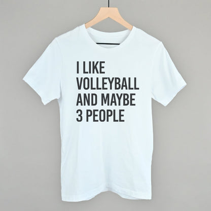 I Like Volleyball and Maybe 3 People graphic tee in White