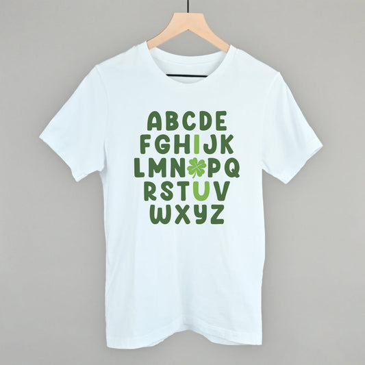 I Love You Clover Alphabet Funny T-Shirt in White – Ivy + Cloth
