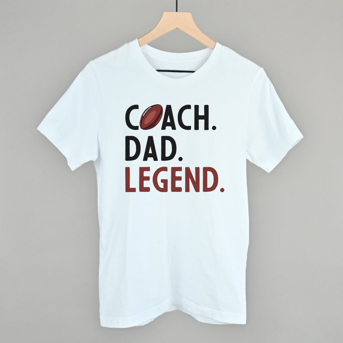 Coach Dad Legend Football graphic tee in White