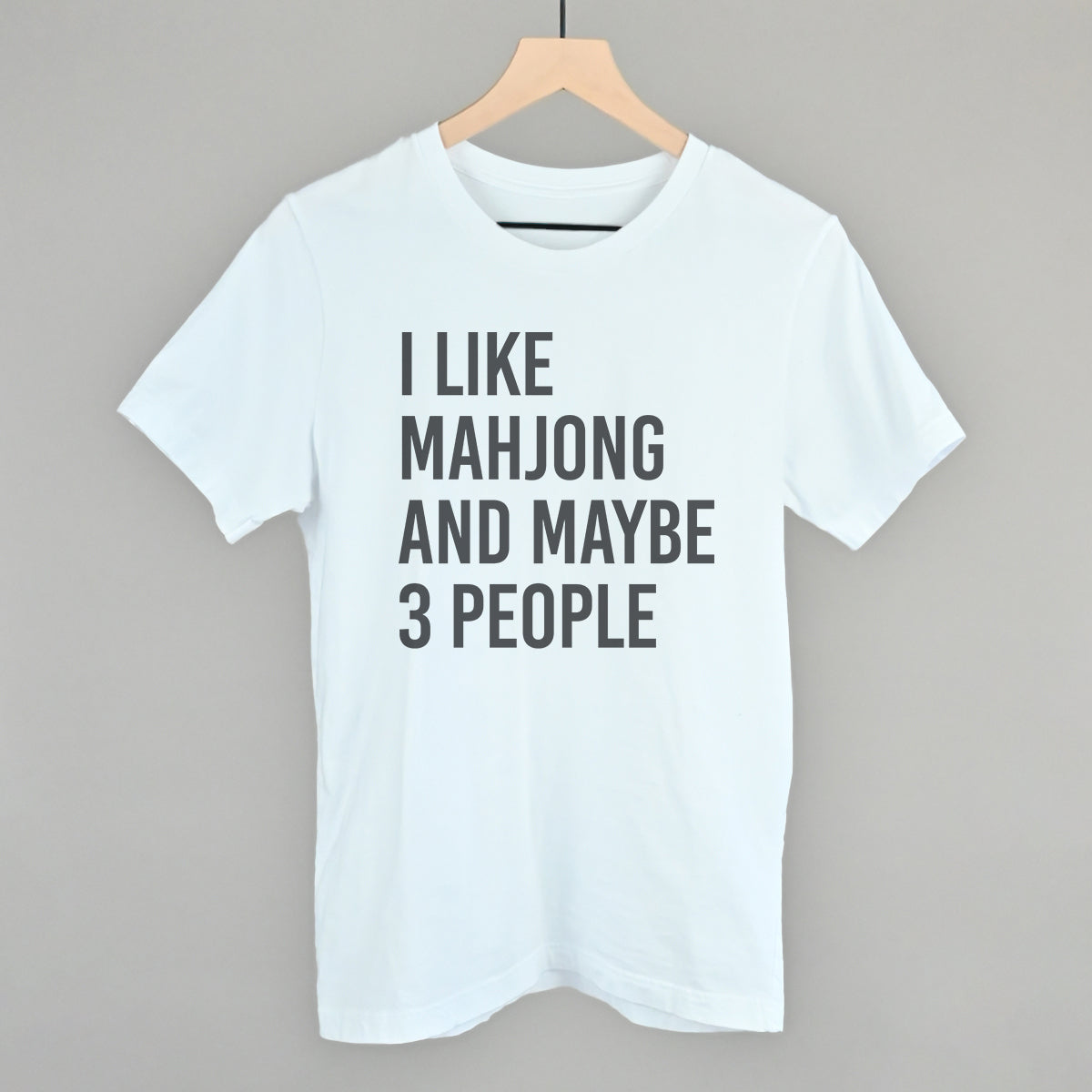 I Like Mahjong and Maybe 3 People graphic tee in White