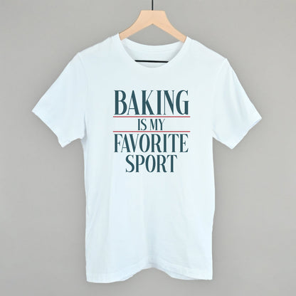 Baking Is My Favorite Sport graphic tee in White